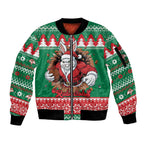 Jingle Rabbitohs Jump Personalized Sleeve Zip Bomber Jacket Christmas Rugby League Spirit - Aussie Hoodie