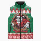 Jingle Rabbitohs Jump Personalized Sleeveless Puffer Jacket Christmas Rugby League Spirit - Aussie Hoodie