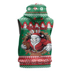 Jingle Rabbitohs Jump Personalized Sleeveless Zip Hoodie Christmas Rugby League Spirit LT9