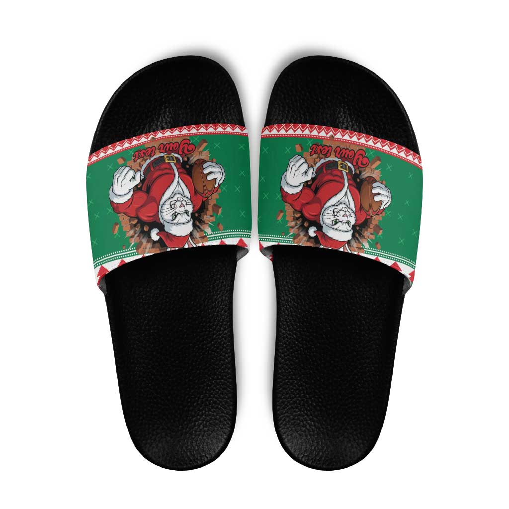 Jingle Rabbitohs Jump Personalized Slide Sandals Christmas Rugby League Spirit - Aussie Hoodie