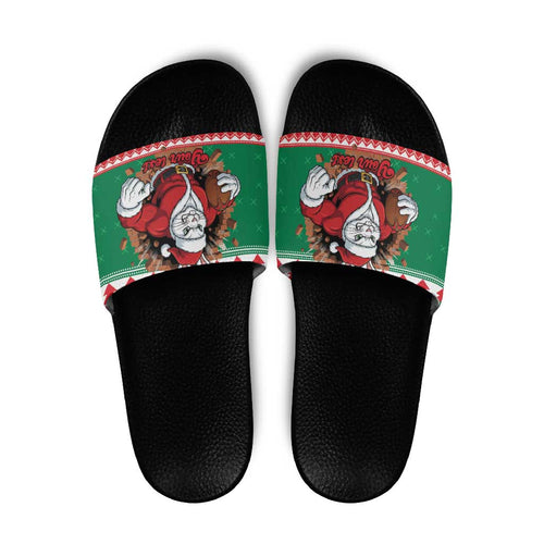 Jingle Rabbitohs Jump Personalized Slide Sandals Christmas Rugby League Spirit - Aussie Hoodie