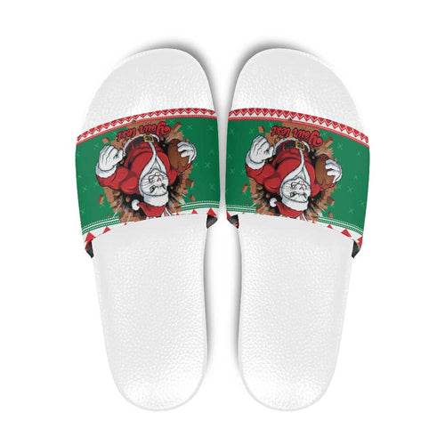 Jingle Rabbitohs Jump Personalized Slide Sandals Christmas Rugby League Spirit - Aussie Hoodie