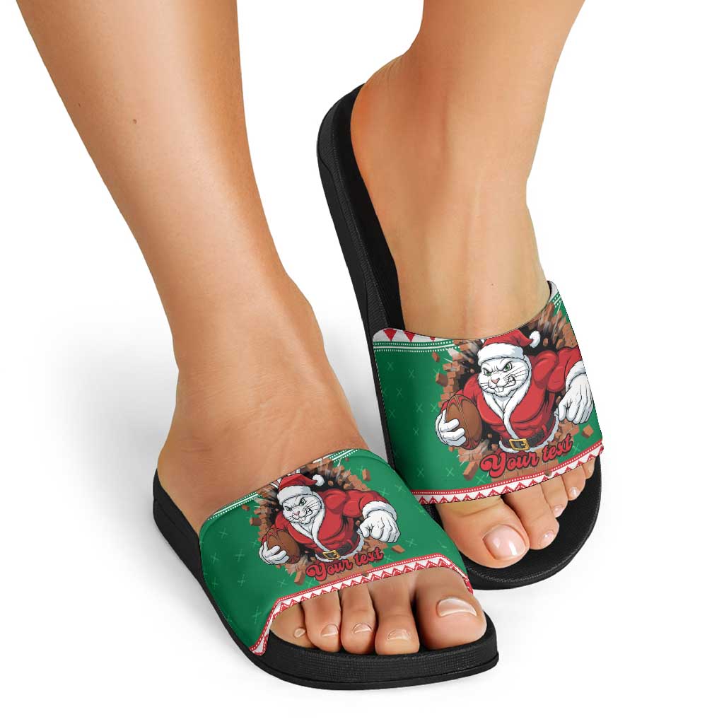 Jingle Rabbitohs Jump Personalized Slide Sandals Christmas Rugby League Spirit - Aussie Hoodie