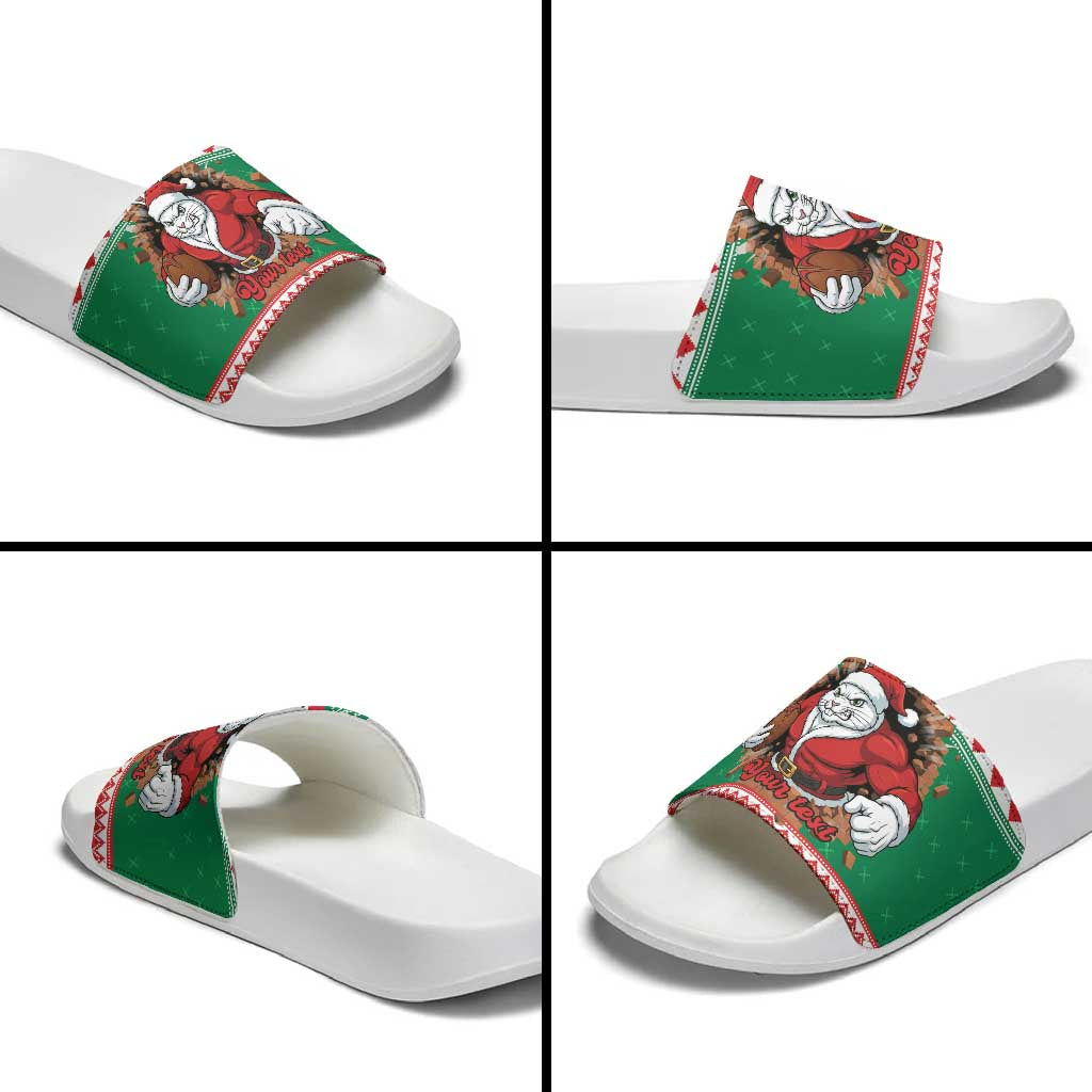 Jingle Rabbitohs Jump Personalized Slide Sandals Christmas Rugby League Spirit - Aussie Hoodie