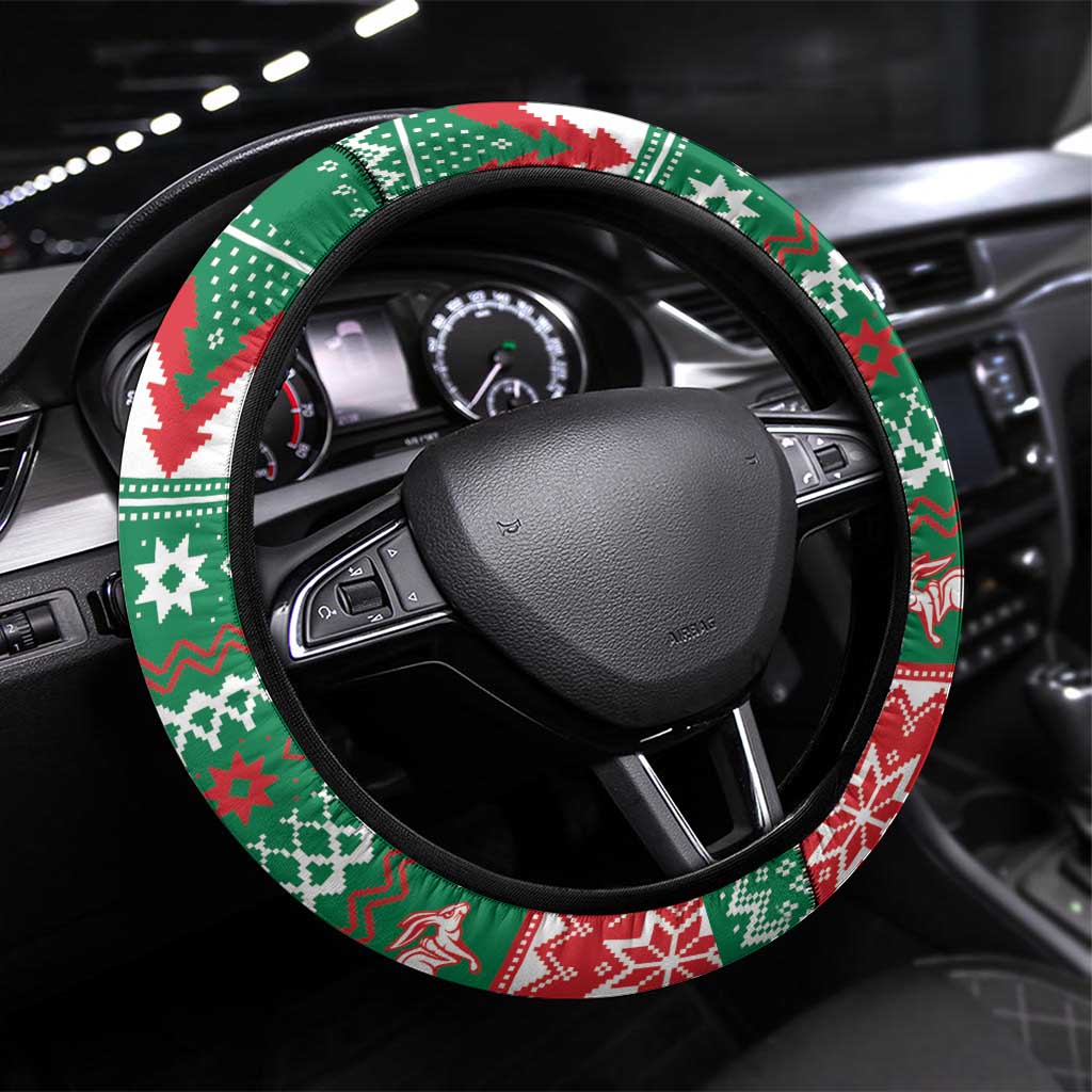 Jingle Rabbitohs Jump Steering Wheel Cover Christmas Rugby League Spirit - Aussie Hoodie