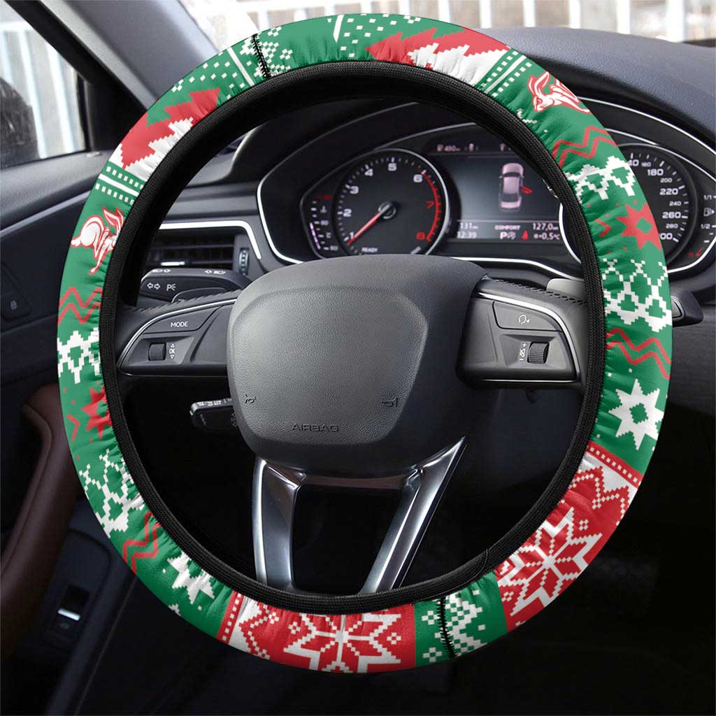 Jingle Rabbitohs Jump Steering Wheel Cover Christmas Rugby League Spirit - Aussie Hoodie