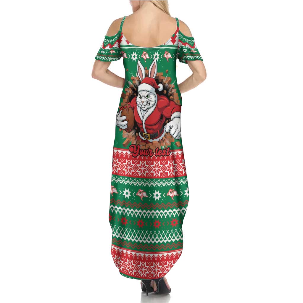 Jingle Rabbitohs Jump Personalized Summer Maxi Dress Christmas Rugby League Spirit - Aussie Hoodie
