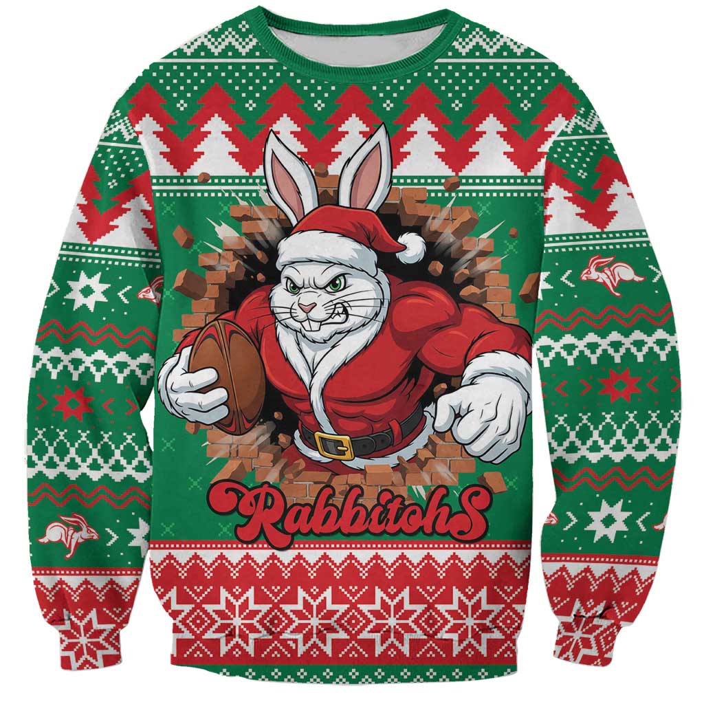 Jingle Rabbitohs Jump Personalized Sweatshirt Christmas Rugby League Spirit - Aussie Hoodie