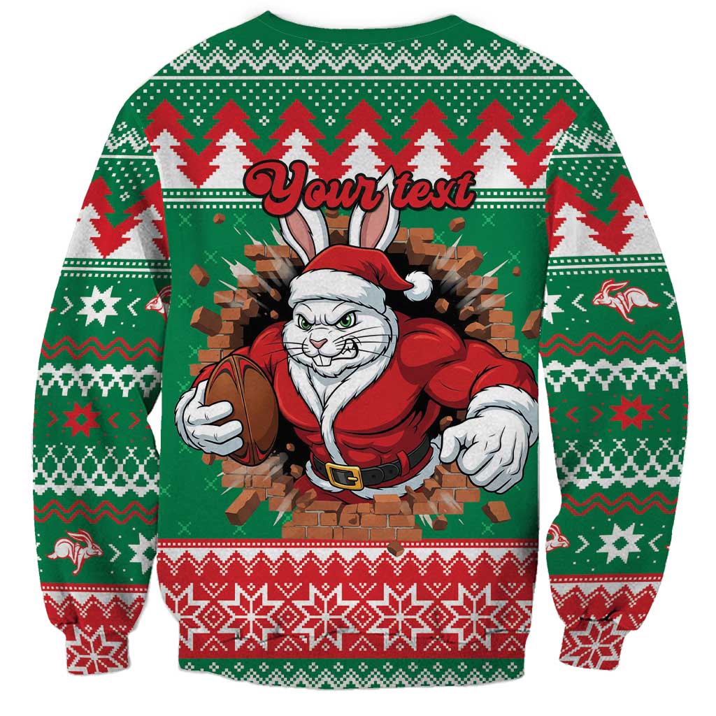 Jingle Rabbitohs Jump Personalized Sweatshirt Christmas Rugby League Spirit - Aussie Hoodie