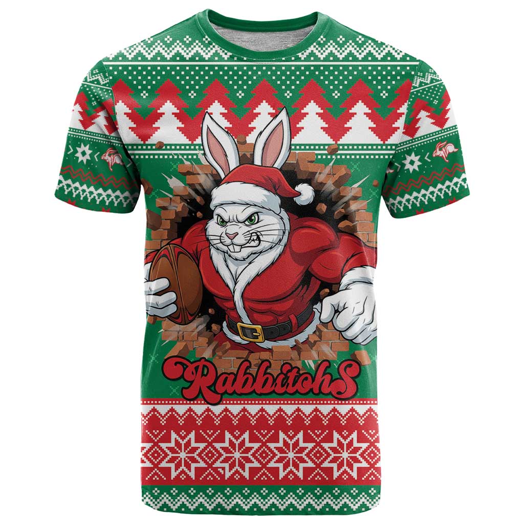 Jingle Rabbitohs Jump Personalized T Shirt Christmas Rugby League Spirit - Aussie Hoodie