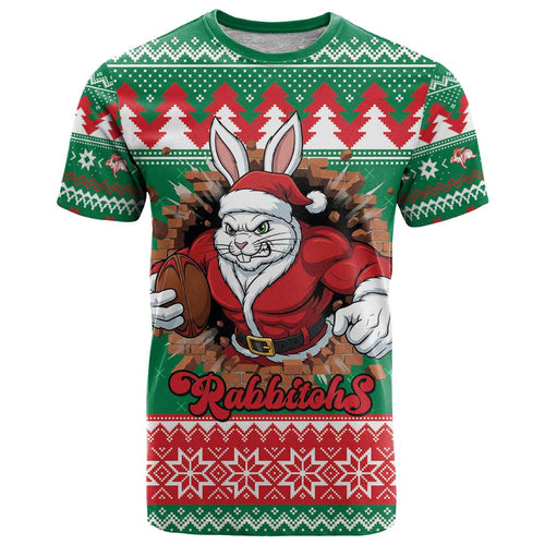 Jingle Rabbitohs Jump Personalized T Shirt Christmas Rugby League Spirit - Aussie Hoodie