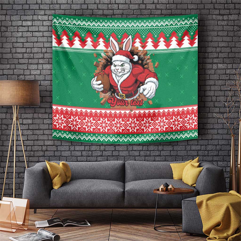 Jingle Rabbitohs Jump Personalized Tapestry Christmas Rugby League Spirit - Aussie Hoodie