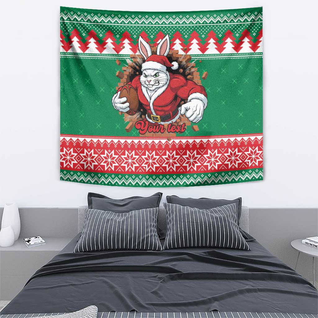 Jingle Rabbitohs Jump Personalized Tapestry Christmas Rugby League Spirit - Aussie Hoodie