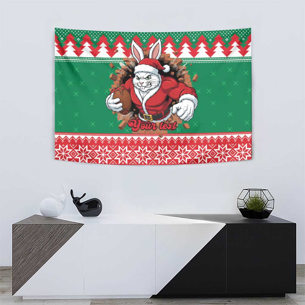 Jingle Rabbitohs Jump Personalized Tapestry Christmas Rugby League Spirit - Aussie Hoodie