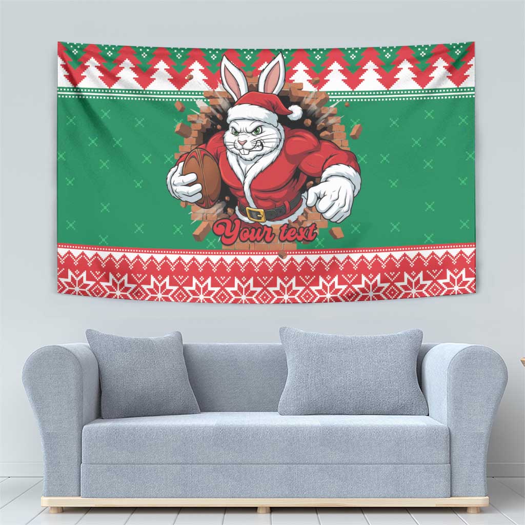 Jingle Rabbitohs Jump Personalized Tapestry Christmas Rugby League Spirit - Aussie Hoodie