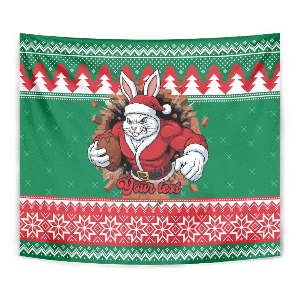 Jingle Rabbitohs Jump Personalized Tapestry Christmas Rugby League Spirit - Aussie Hoodie