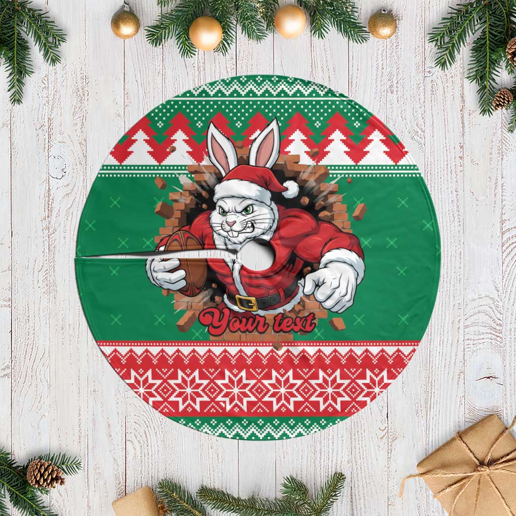 Jingle Rabbitohs Jump Personalized Tree Skirt Christmas Rugby League Spirit - Aussie Hoodie