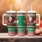 Jingle Rabbitohs Jump Personalized Tumbler With Handle Christmas Rugby League Spirit - Aussie Hoodie