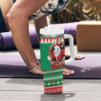 Jingle Rabbitohs Jump Personalized Tumbler With Handle Christmas Rugby League Spirit - Aussie Hoodie