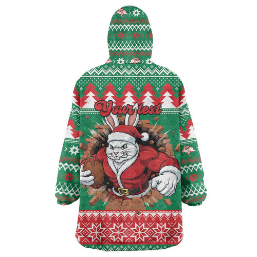 Jingle Rabbitohs Jump Personalized Wearable Blanket Hoodie Christmas Rugby League Spirit - Aussie Hoodie
