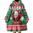 Jingle Rabbitohs Jump Personalized Wearable Blanket Hoodie Christmas Rugby League Spirit - Aussie Hoodie