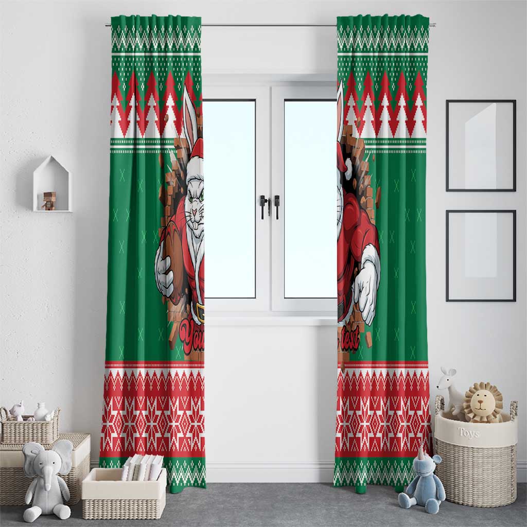 Jingle Rabbitohs Jump Personalized Window Curtain Christmas Rugby League Spirit - Aussie Hoodie