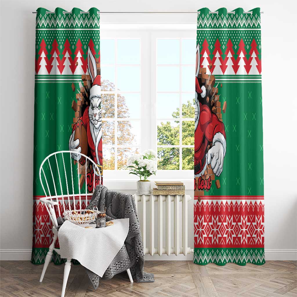 Jingle Rabbitohs Jump Personalized Window Curtain Christmas Rugby League Spirit - Aussie Hoodie