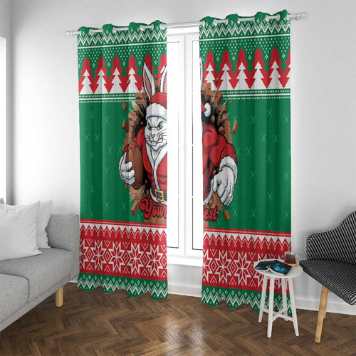 Jingle Rabbitohs Jump Personalized Window Curtain Christmas Rugby League Spirit - Aussie Hoodie