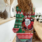 Jingle Rabbitohs Jump Personalized Women Casual Shirt Christmas Rugby League Spirit - Aussie Hoodie