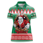 Jingle Rabbitohs Jump Personalized Women Polo Shirt Christmas Rugby League Spirit - Aussie Hoodie