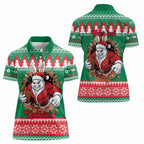 Jingle Rabbitohs Jump Personalized Women Polo Shirt Christmas Rugby League Spirit - Aussie Hoodie