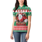Jingle Rabbitohs Jump Personalized Women Polo Shirt Christmas Rugby League Spirit - Aussie Hoodie