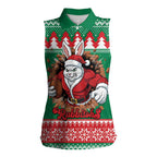 Jingle Rabbitohs Jump Personalized Women Sleeveless Polo Shirt Christmas Rugby League Spirit - Aussie Hoodie