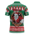 Jingle Rabbitohs Jump Personalized Zipper Polo Shirt Christmas Rugby League Spirit - Aussie Hoodie