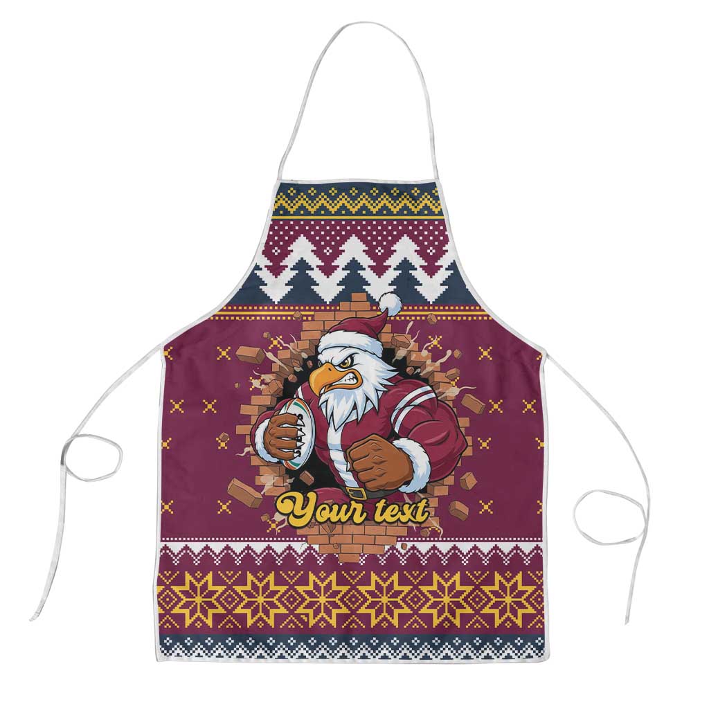 Merry Eagle Roar Personalized Apron Christmas Rugby League Spirit - Aussie Hoodie