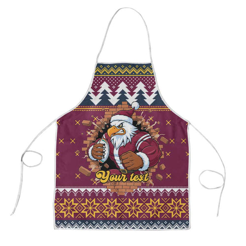 Merry Eagle Roar Personalized Apron Christmas Rugby League Spirit - Aussie Hoodie