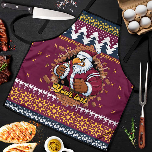 Merry Eagle Roar Personalized Apron Christmas Rugby League Spirit - Aussie Hoodie