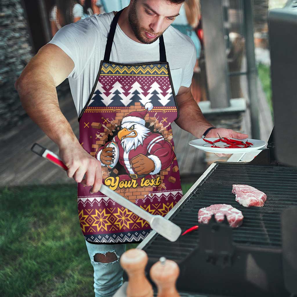 Merry Eagle Roar Personalized Apron Christmas Rugby League Spirit - Aussie Hoodie