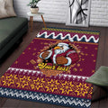 Merry Eagle Roar Personalized Area Rug Christmas Rugby League Spirit - Aussie Hoodie