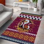 Merry Eagle Roar Personalized Area Rug Christmas Rugby League Spirit - Aussie Hoodie