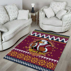 Merry Eagle Roar Personalized Area Rug Christmas Rugby League Spirit - Aussie Hoodie