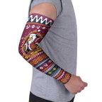 Merry Eagle Roar Personalized Arm Sleeves Christmas Rugby League Spirit - Aussie Hoodie