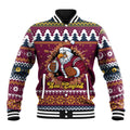 Merry Eagle Roar Personalized Baseball Jacket Christmas Rugby League Spirit - Aussie Hoodie