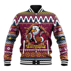 Merry Eagle Roar Personalized Baseball Jacket Christmas Rugby League Spirit - Aussie Hoodie