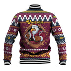 Merry Eagle Roar Personalized Baseball Jacket Christmas Rugby League Spirit - Aussie Hoodie