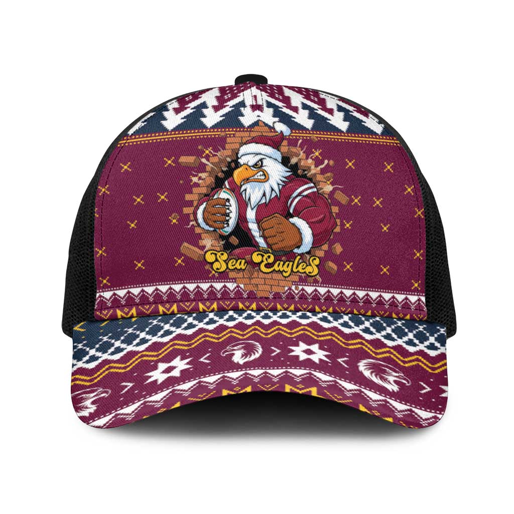 Merry Eagle Roar Baseball Net Cap Christmas Rugby League Spirit - Aussie Hoodie