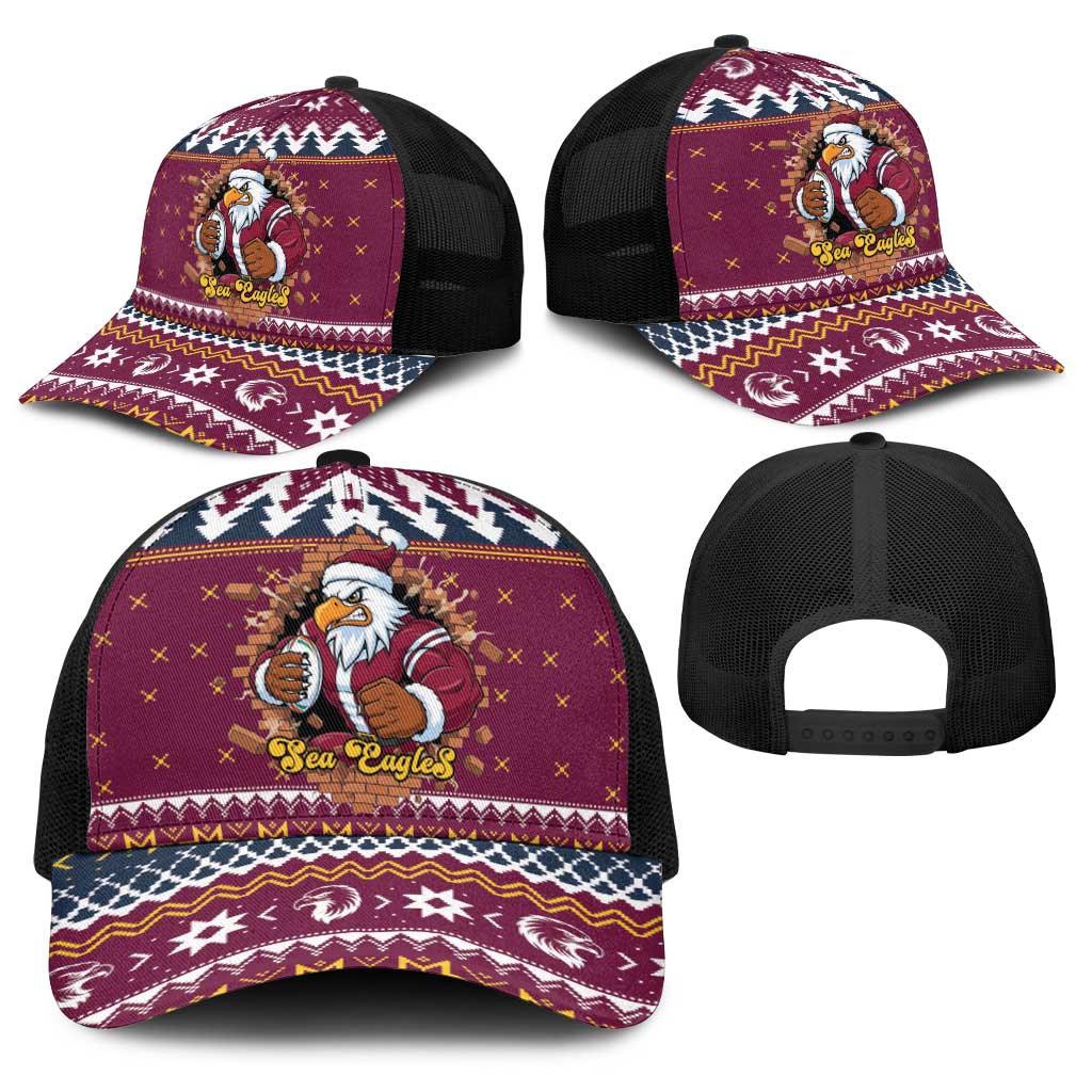 Merry Eagle Roar Baseball Net Cap Christmas Rugby League Spirit - Aussie Hoodie