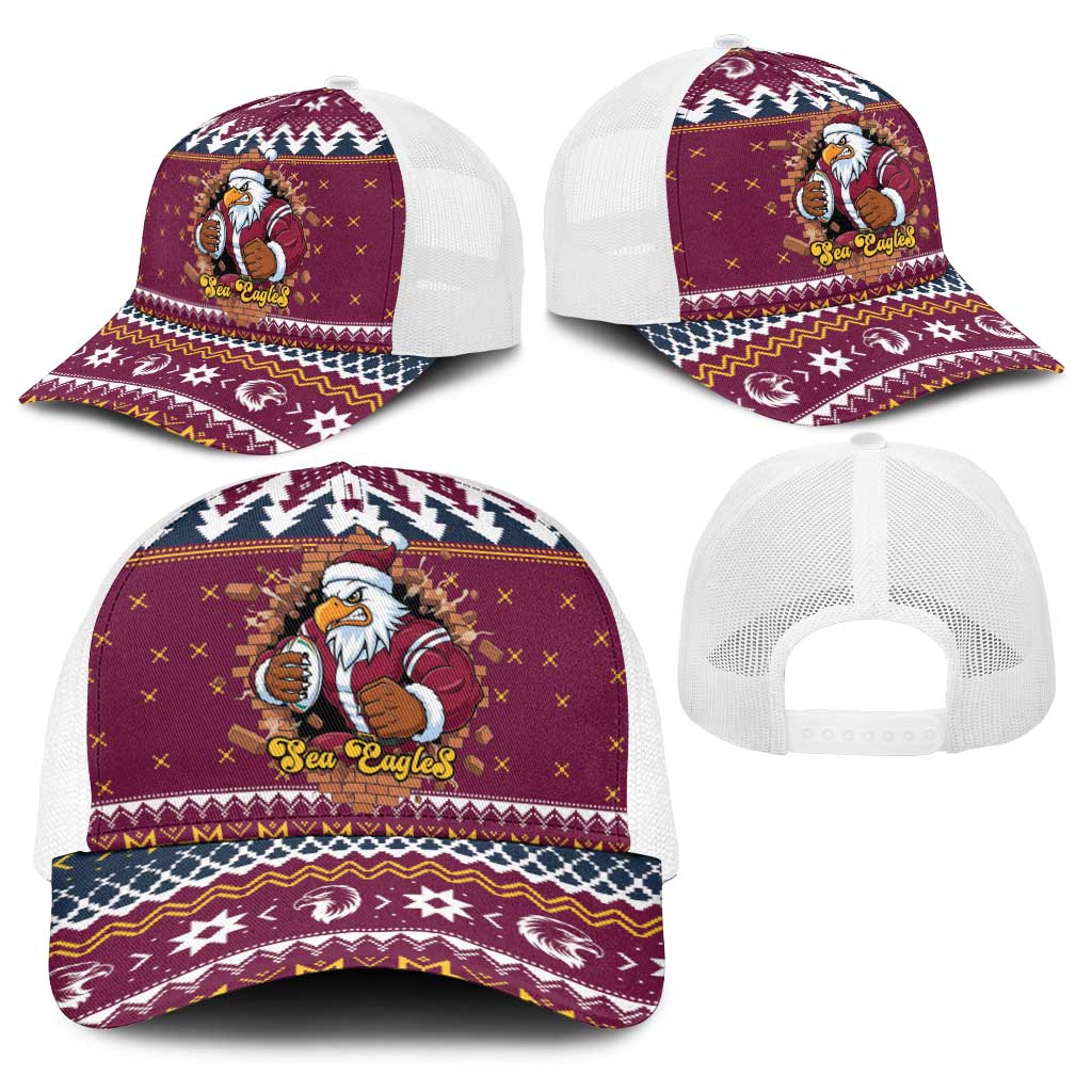 Merry Eagle Roar Baseball Net Cap Christmas Rugby League Spirit - Aussie Hoodie