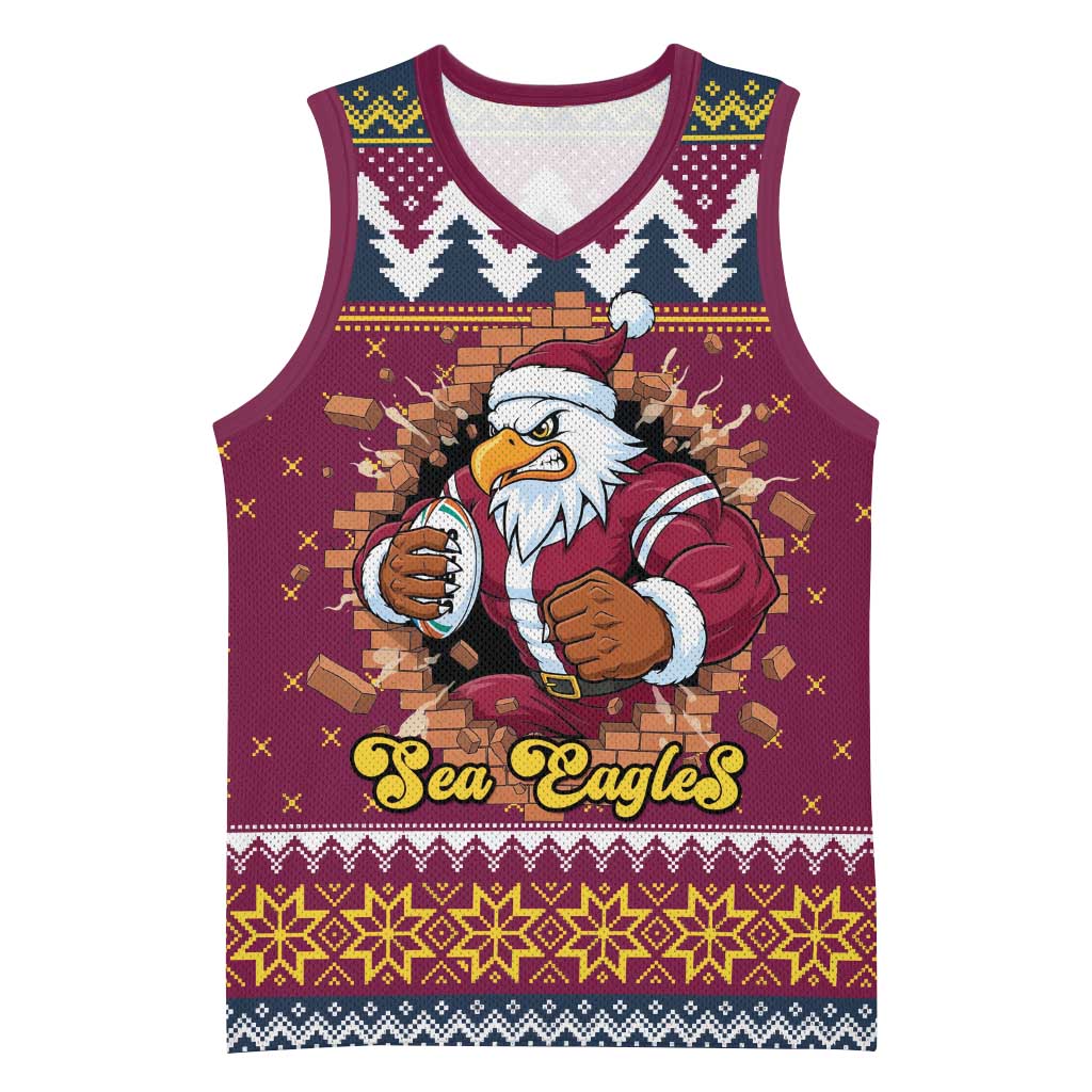 Merry Eagle Roar Personalized Basketball Jersey Christmas Rugby League Spirit - Aussie Hoodie