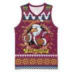 Merry Eagle Roar Personalized Basketball Jersey Christmas Rugby League Spirit - Aussie Hoodie